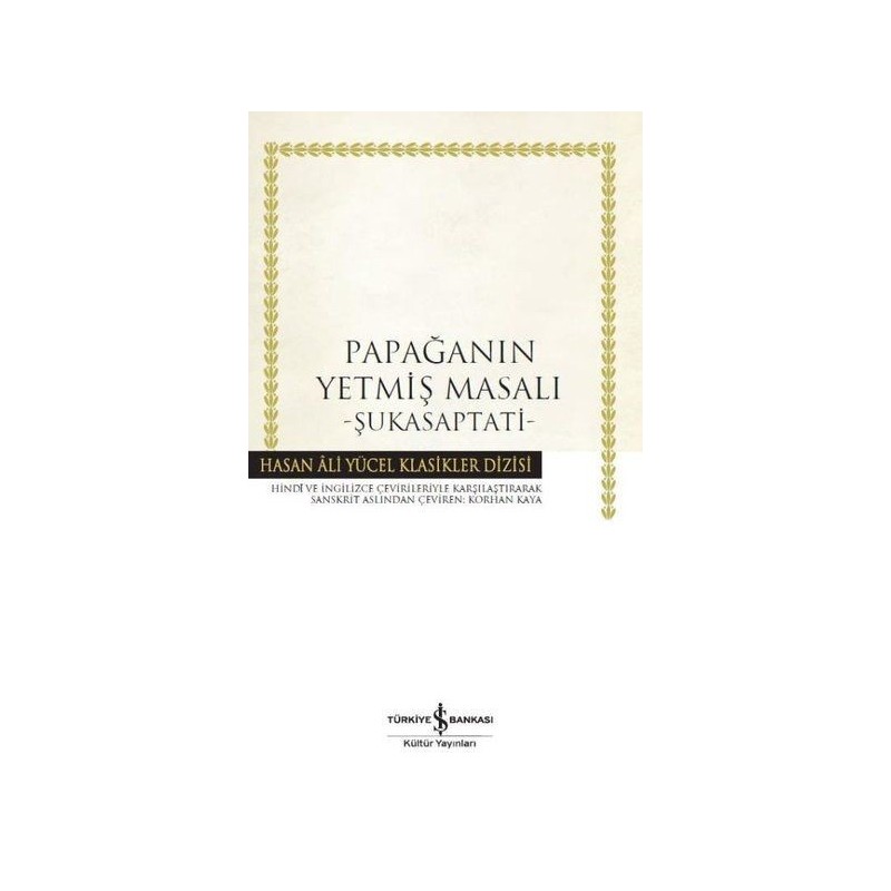 Papağanın Yetmiş Masalı Şukasaptati Ciltsiz