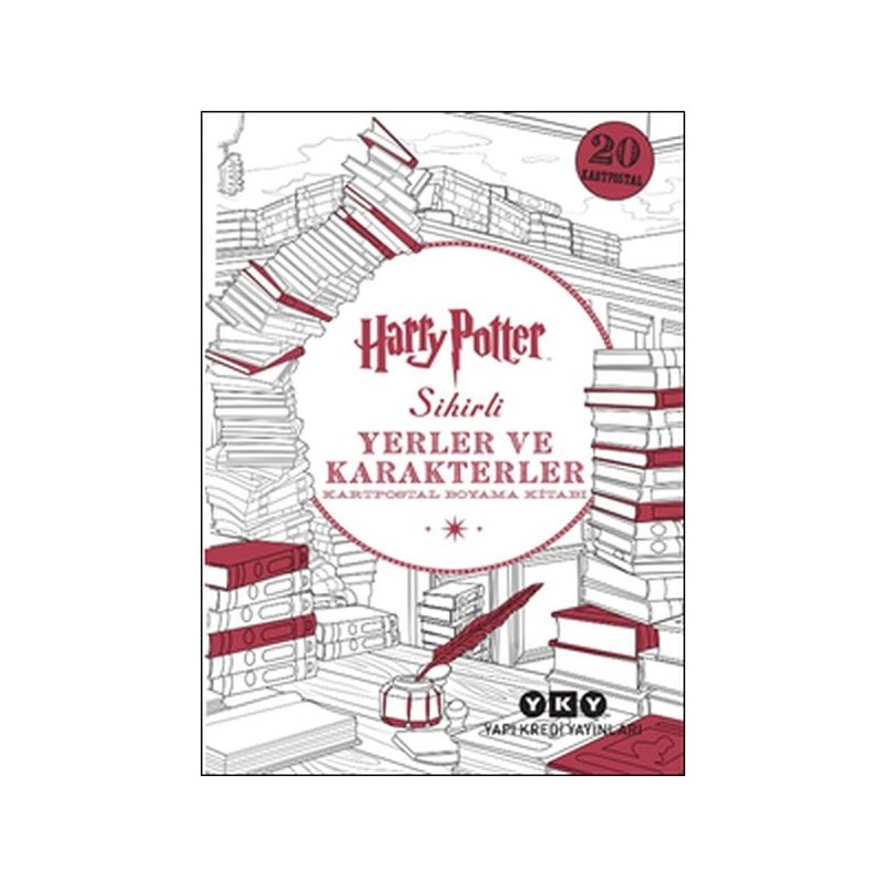 Harry Potter Sihirli Yerler Ve Karakterler Kartpostal Boyama Kitabı