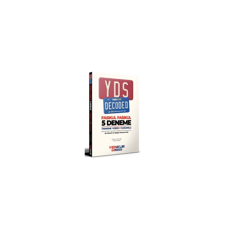 Yediiklim Yayınları Yds Decoded Tamamı Video Çözümlü Fasikül 5 Deneme