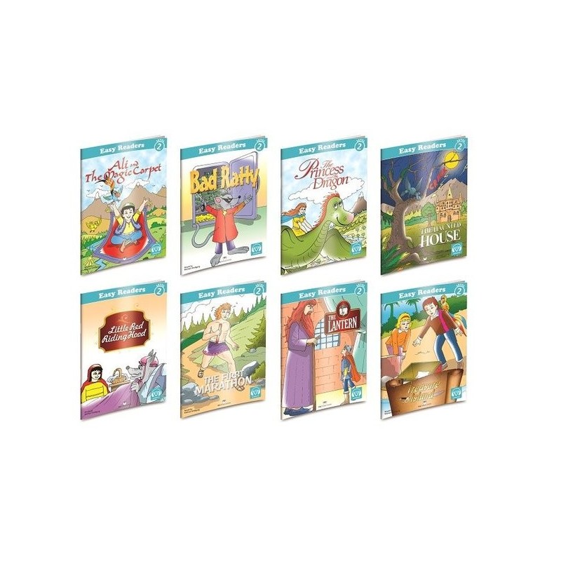 Easy Readers Level 2 - İngilizce Hikayeler 8'li Set