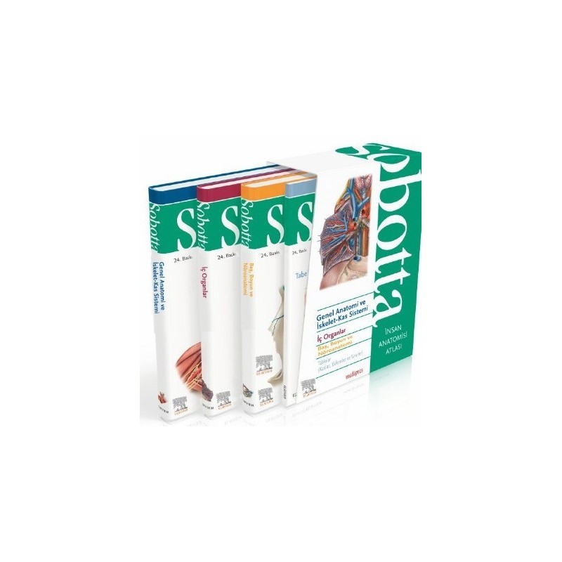 Sobotta, İnsan Anatomisi Atlası (4 Cilt) (24. Almanca Baskıdan, 11. En Son Türkçe Baskı, Yayın Tarihi: Eylül 2019)