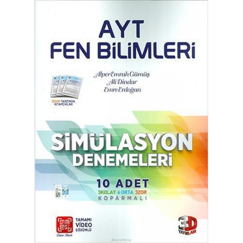 3D Ayt Fen Bilimleri Video Çözümlü Simülasyon Denemeler Yeni