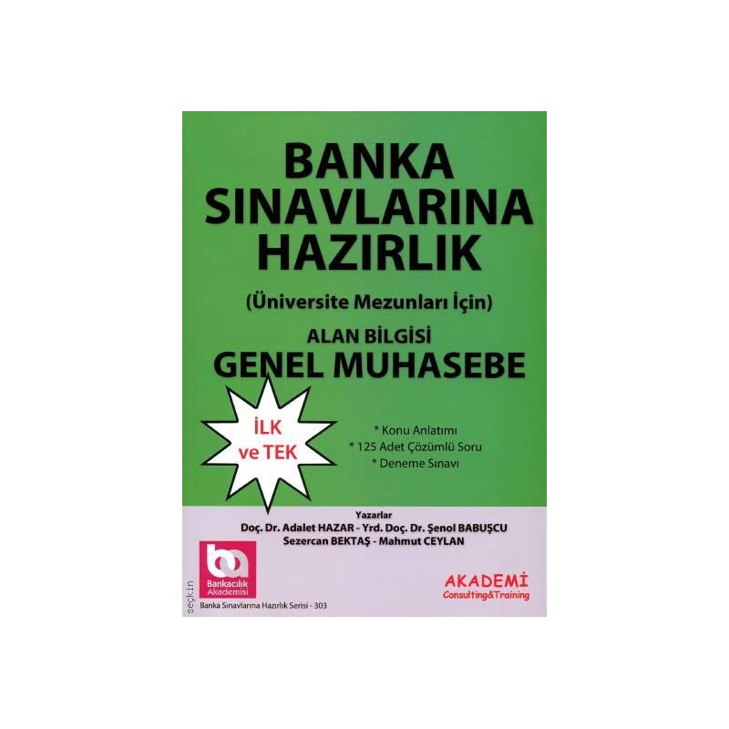 Banka Sınavlarına Hazırlık Alan Bilgisi Muhasebe