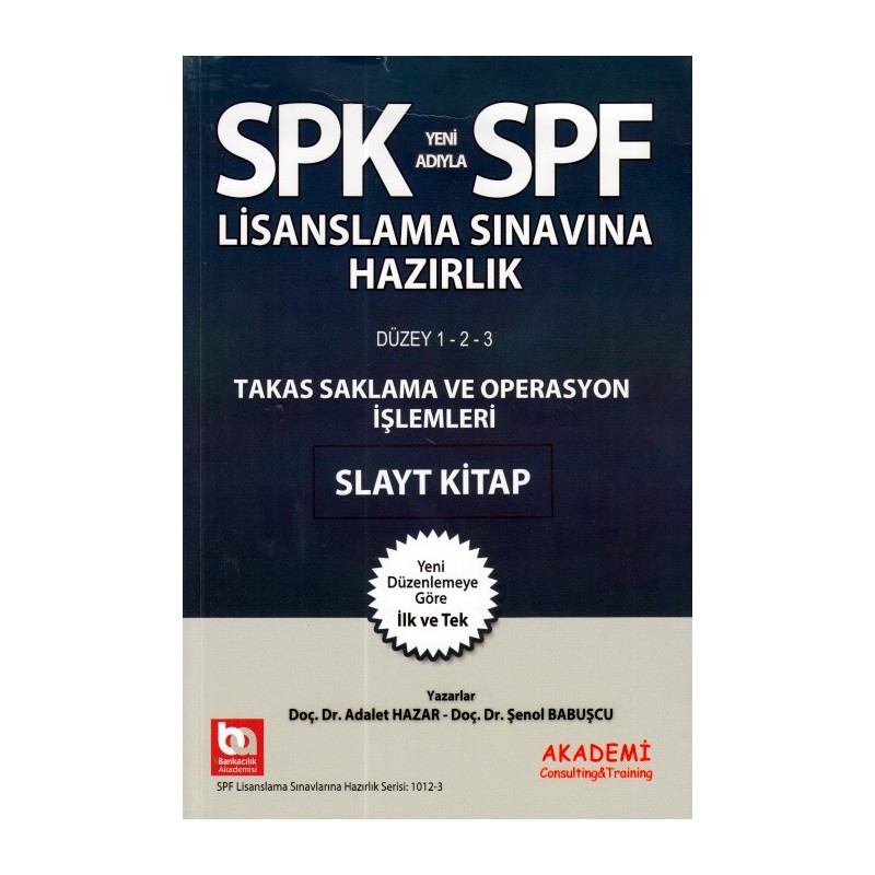 Spk Spf Takas Saklama Ve Operasyon İşlemleri Slayt Kitap