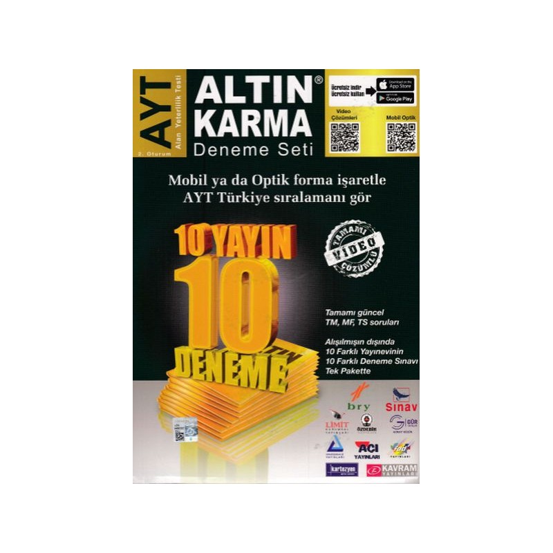 Altın Karma Ayt 10 Deneme Seti 2. Oturum Yeni