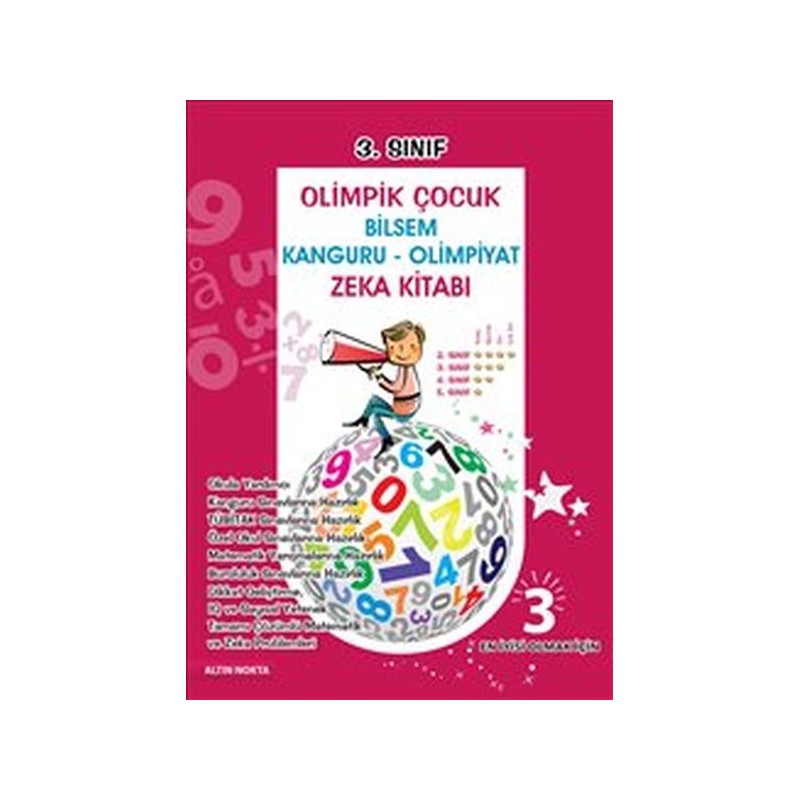 Altın Nokta 3. Sınıf Olimpik Çocuk Bilsem Kanguru Olimpiyat Zeka Kitabı Tamamı Çözümlü