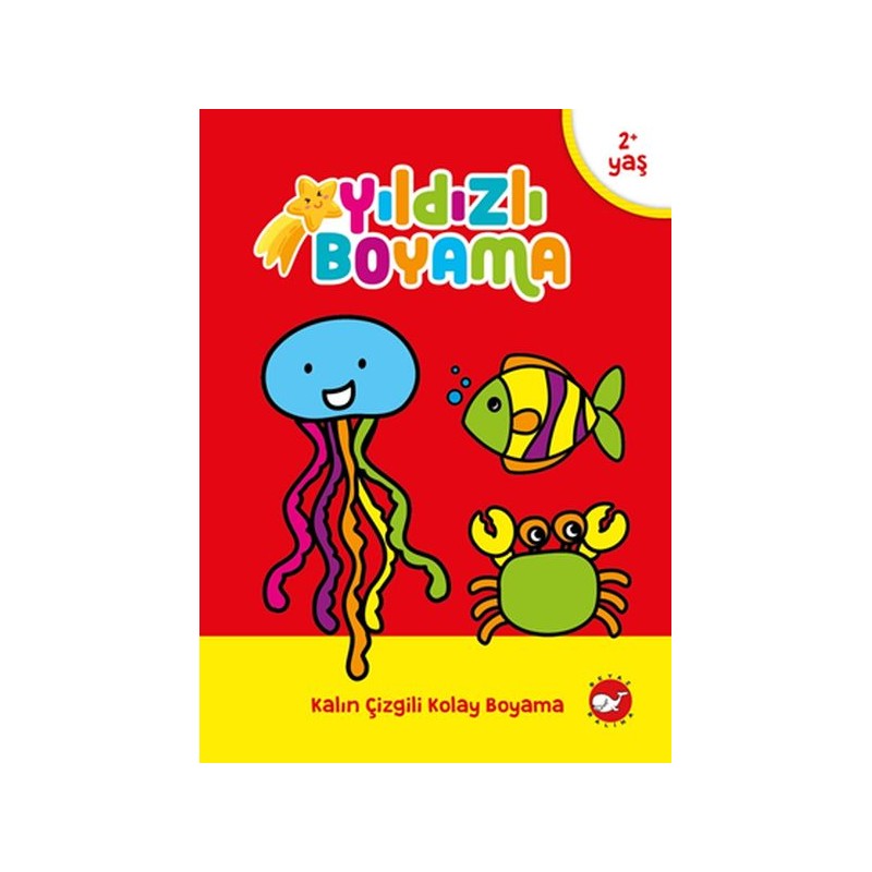 Yıldızlı Boyama Kalın Çizgili Kolay Boyama