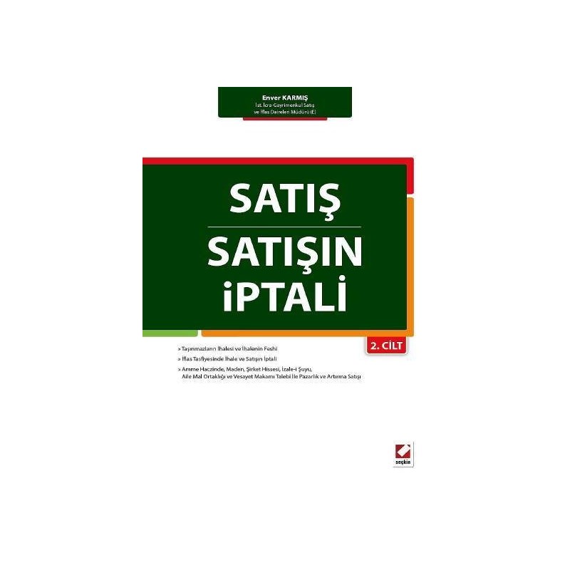 Satış – Satışın İptali (2 Cilt)