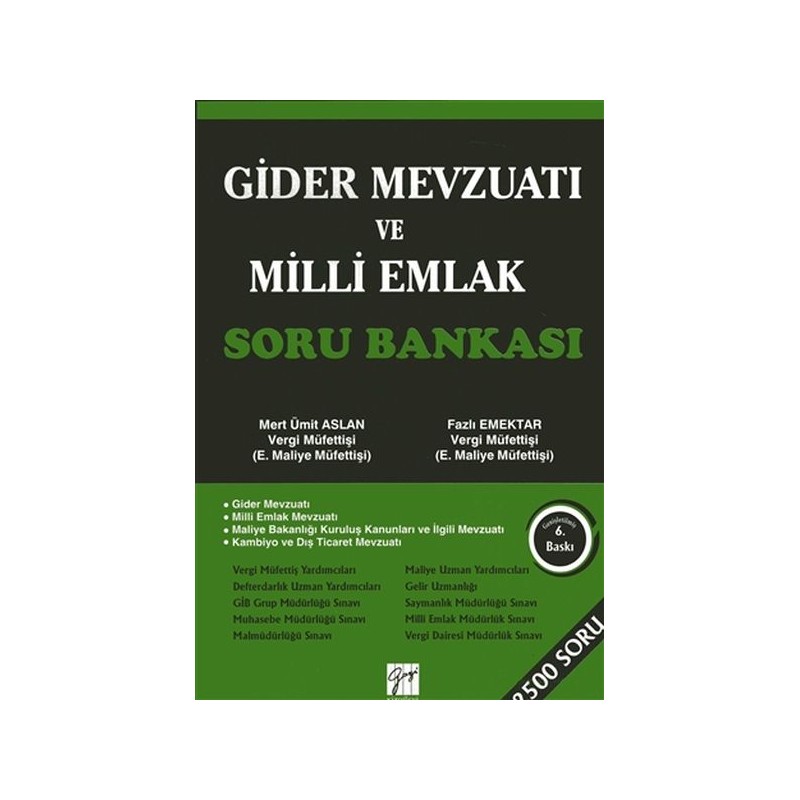 Gider Mevzuatı Ve Milli Emlak Soru Bankası