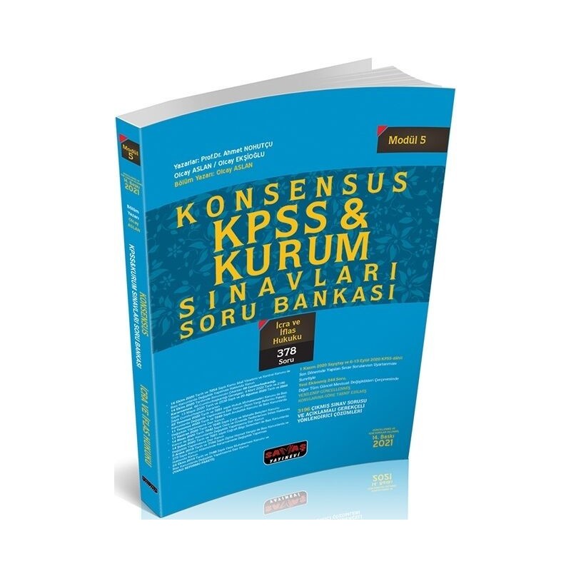 Savaş Yayınları 2021 Kpss İcra Ve İflas Hukuku Konsensus Soru Bankası