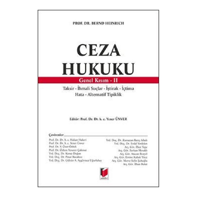 Ceza Hukuku (Genel Kısım–II)