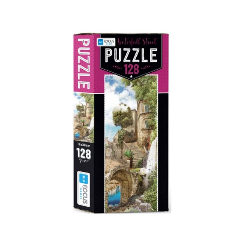Blue Focus Waterfall Street Puzzle 128 Parça