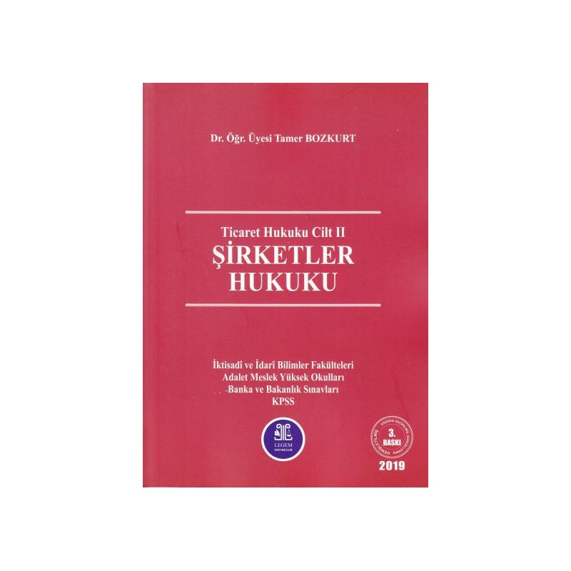 Şirketler Hukuku / Ticaret...